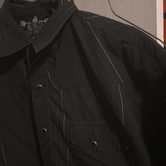 Collar Button-Up Micros Clothing, 70% Cotton, 30% Polyester - Picture 2 of 6